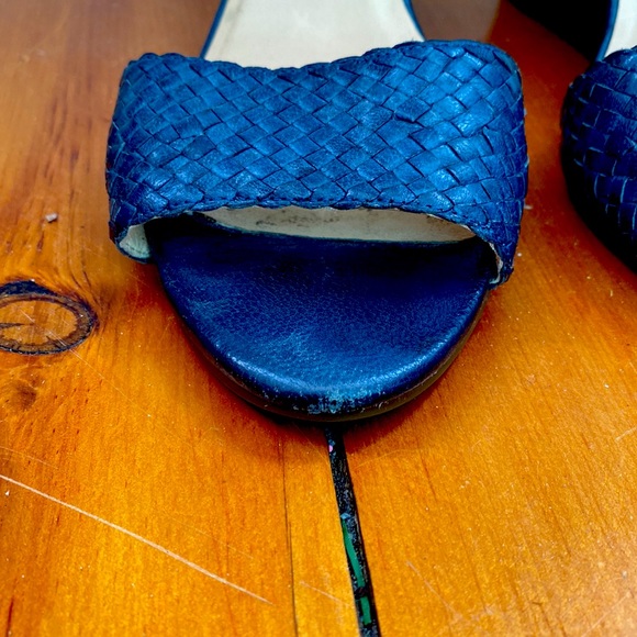 Cole Haan navy blue wedge sandals - Picture 2 of 8